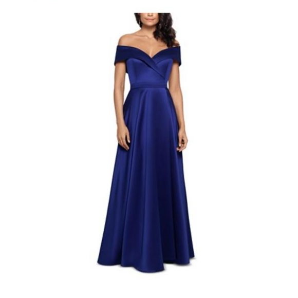 xscape satin gown